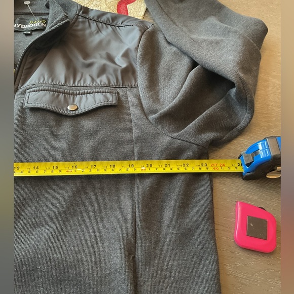 HYDROGEN Black Mixed Media Zip up Sweater/Jacket . - Picture 4 of 6